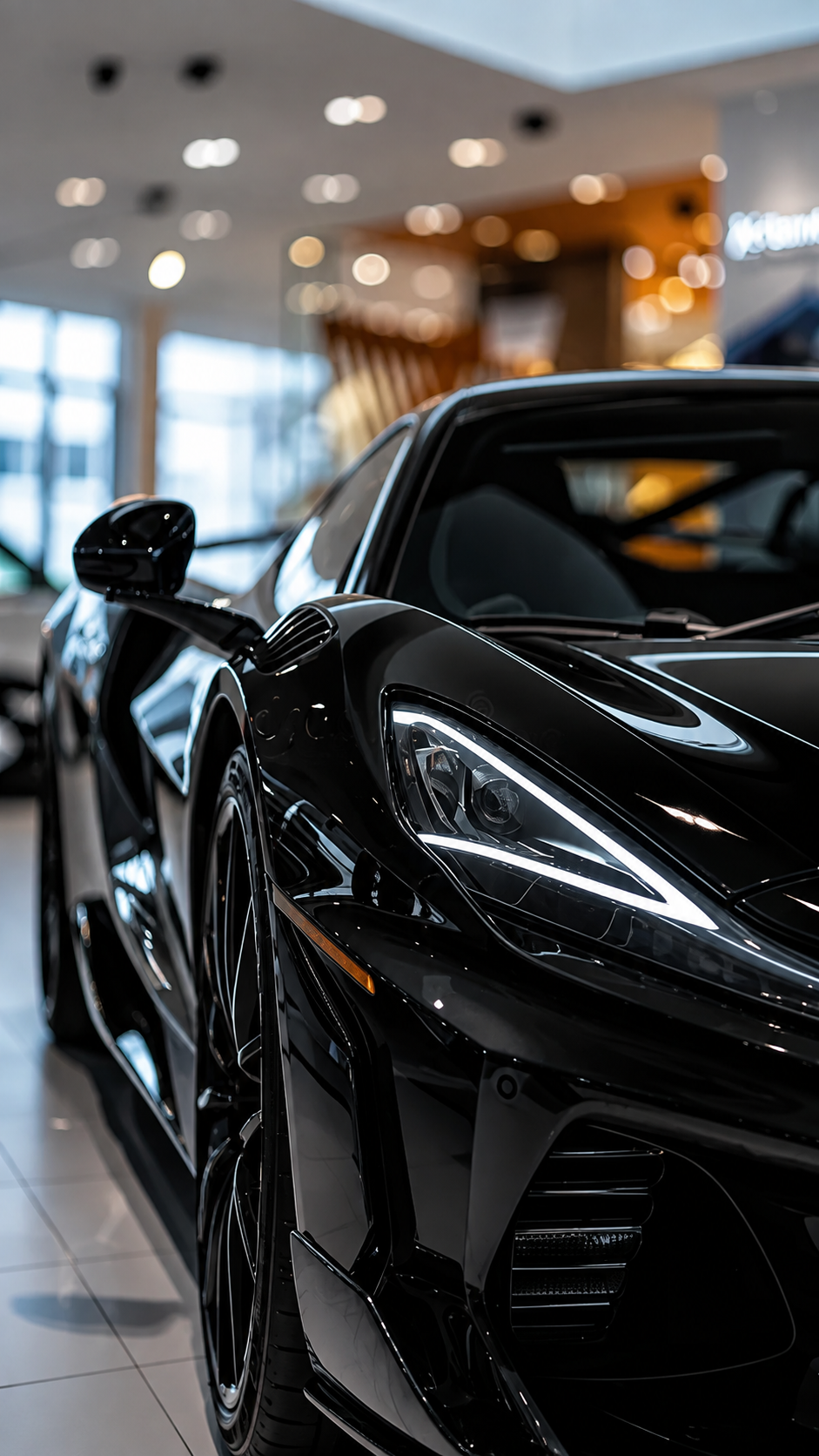 Gloss-finished dark vehicle representing KEVYshield paint protection film