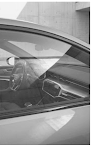 Automotive window glass with optical film application environment